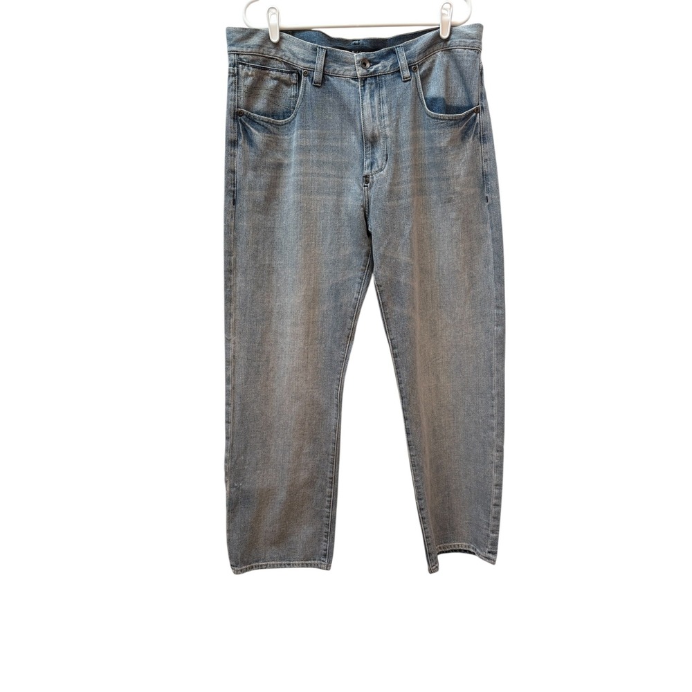 Sean John Mens Jeans 36x32 Light Wash‎ Straight Leg Cotton Denim